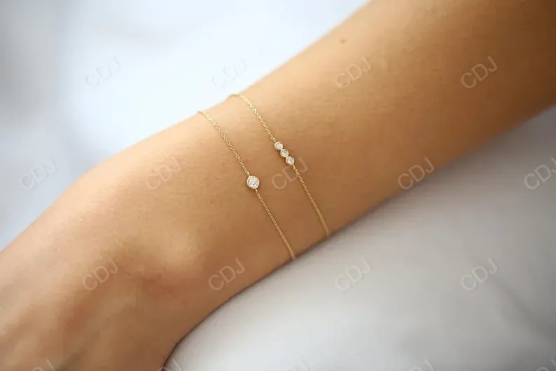 0.11CT Round Cut Lab Grown Diamond Bracelet