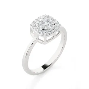 1/3 ctw Round Lab Grown Diamond Halo Ring