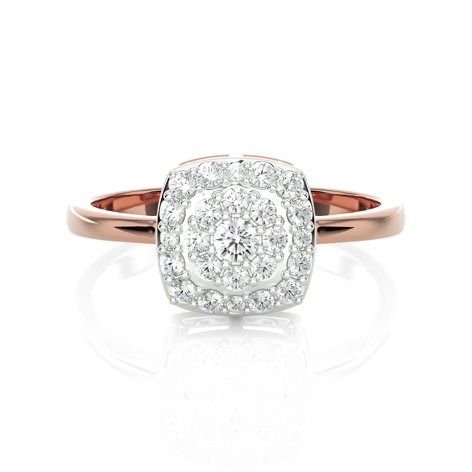 1/3 ctw Round Lab Grown Diamond Halo Ring