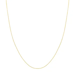 14k Gold Diamond-Cut .8mm Cable Chain