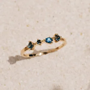 14k Gold London Blue Topaz Ring - Ilse Luxe