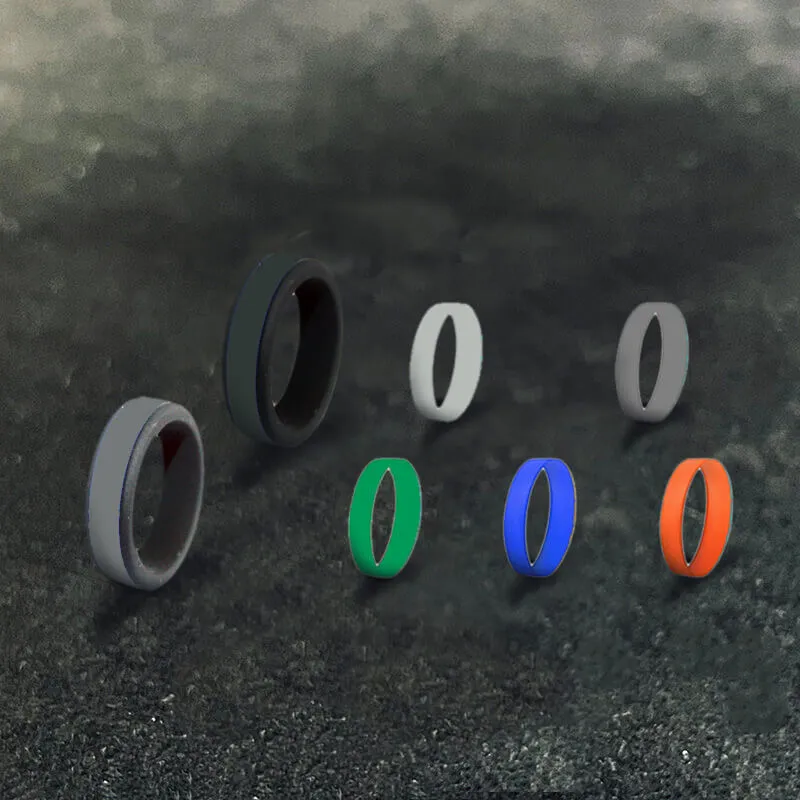 8mm Wide DIY Color Combination Silicone Ring