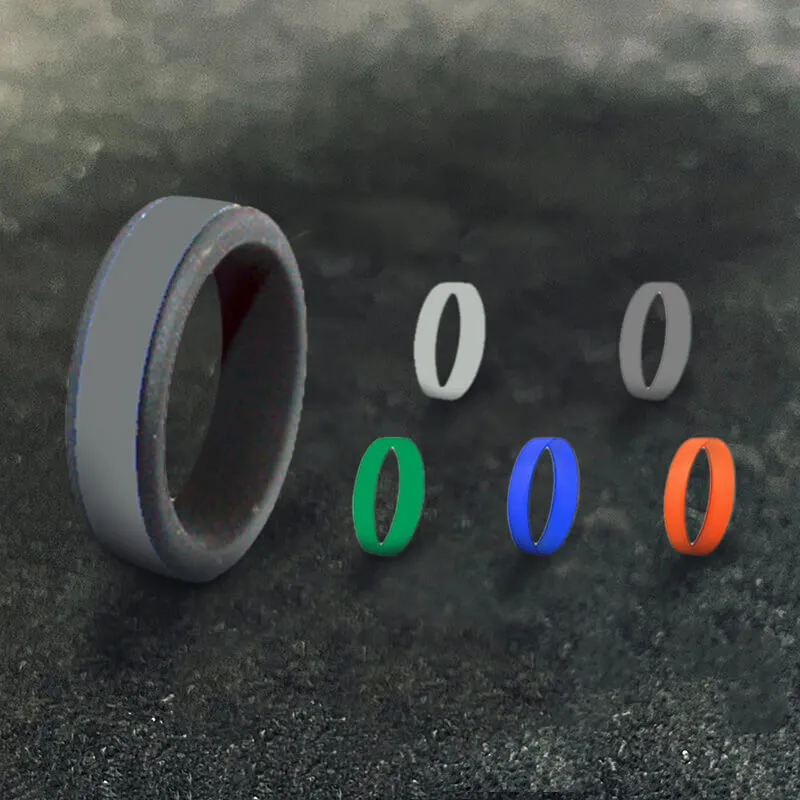 8mm Wide DIY Color Combination Silicone Ring