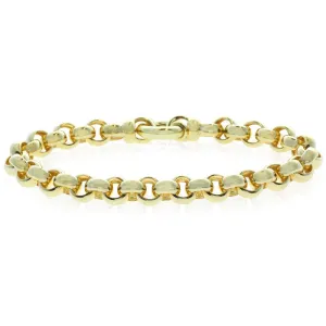 9ct Yellow Gold Belcher Bracelet With Bolt Clasp