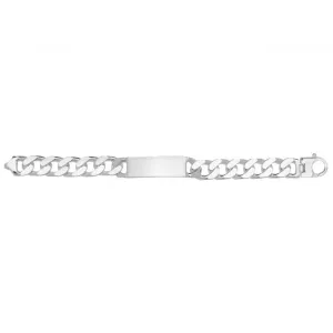 Acotis Silver Id Bracelet Men's Curb G2633