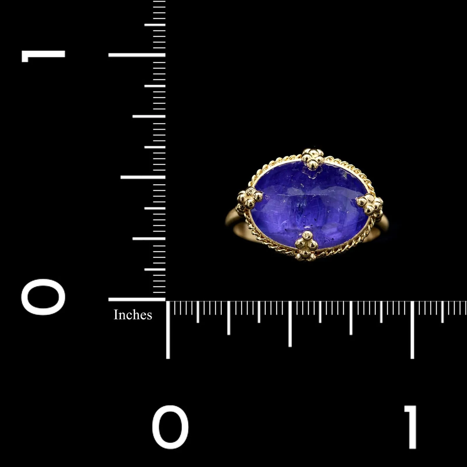 Amali 18K Yellow Gold Estate Tanzanite Ring