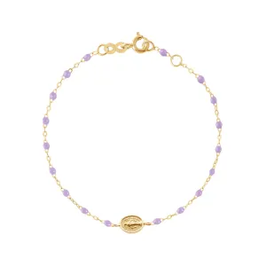 Baby Madone Charm Classic Gigi Lilac bracelet, Yellow Gold, 5.1"