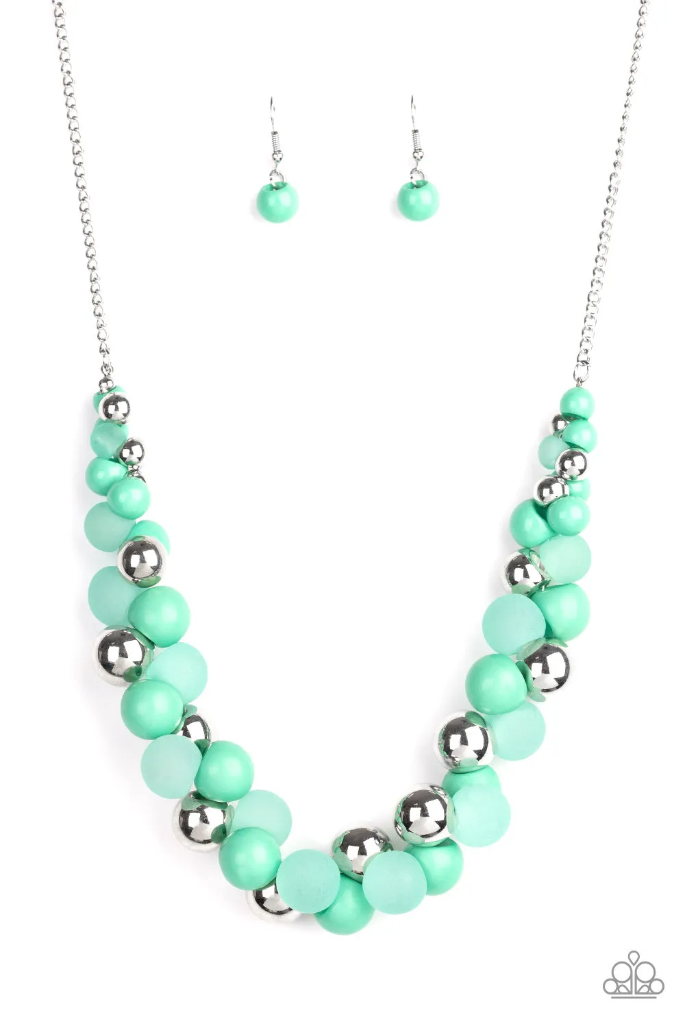 Bubbly Brilliance Green-Necklace