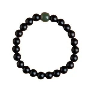 Buddha Beads and Jade Bracelet with Sterling Silver - Fortune's Favor Collection