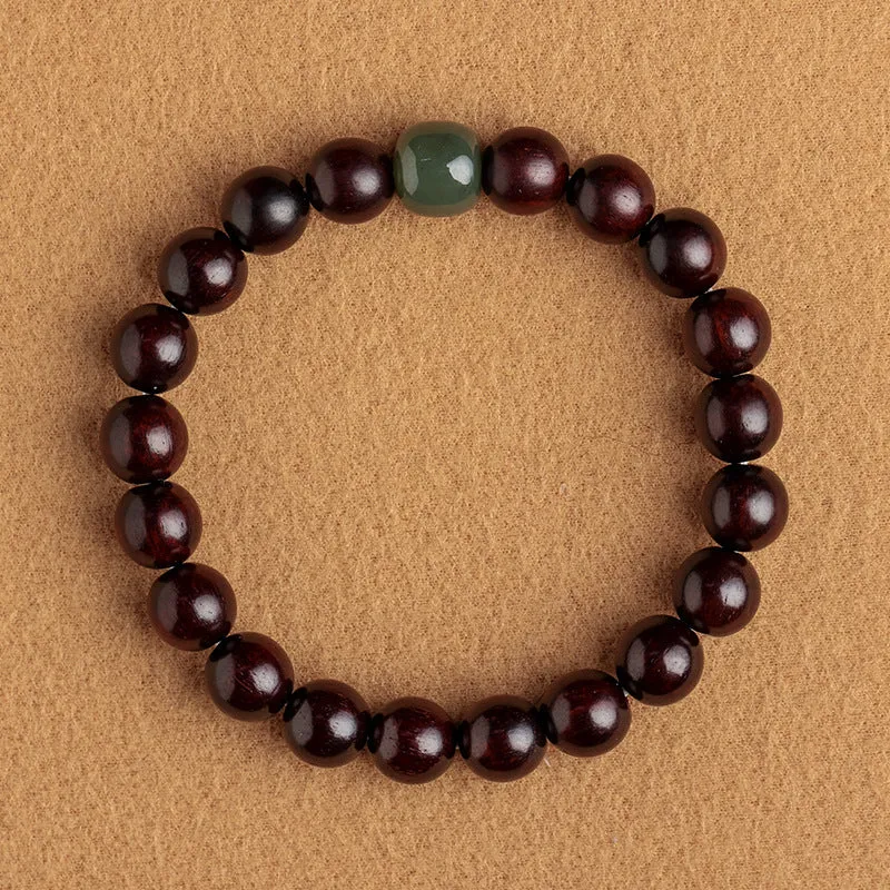 Buddha Beads and Jade Bracelet with Sterling Silver - Fortune's Favor Collection