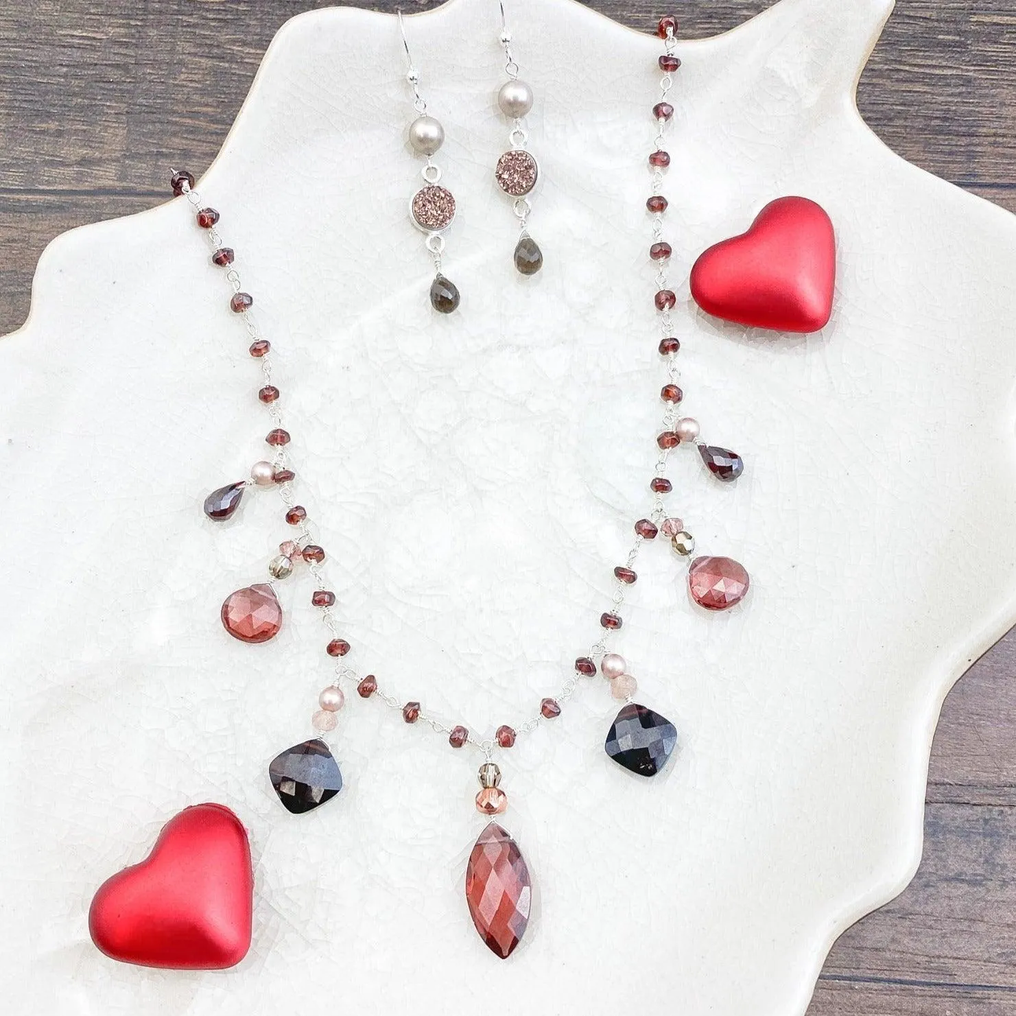 Cascading Garnet Chic Jewelry