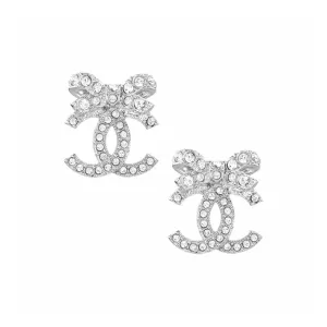 CC Bow Earrings in 925 Sterling Silver