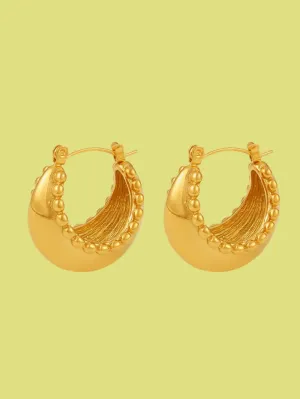 Chic Crescent Huggie Hoop Earrings