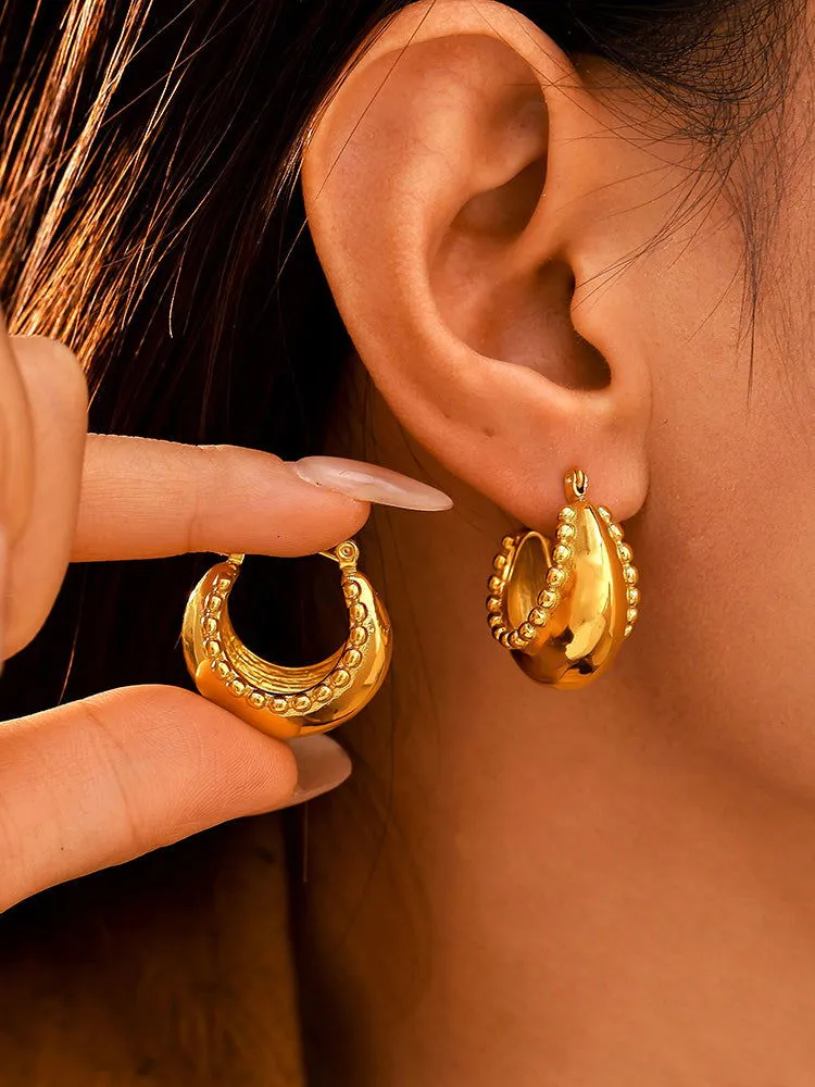 Chic Crescent Huggie Hoop Earrings