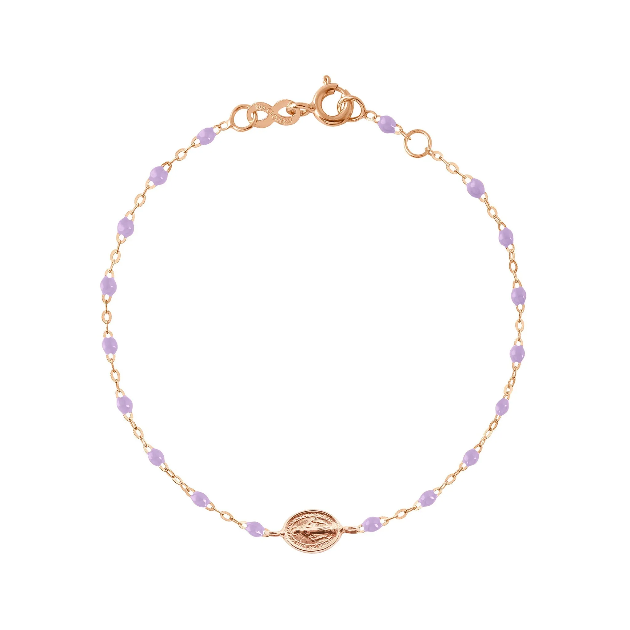 Child Madone Charm Classic Gigi Lilac bracelet, Rose Gold, 5.9"