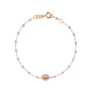 Child Madone Charm Classic Gigi Lilac bracelet, Rose Gold, 5.9"