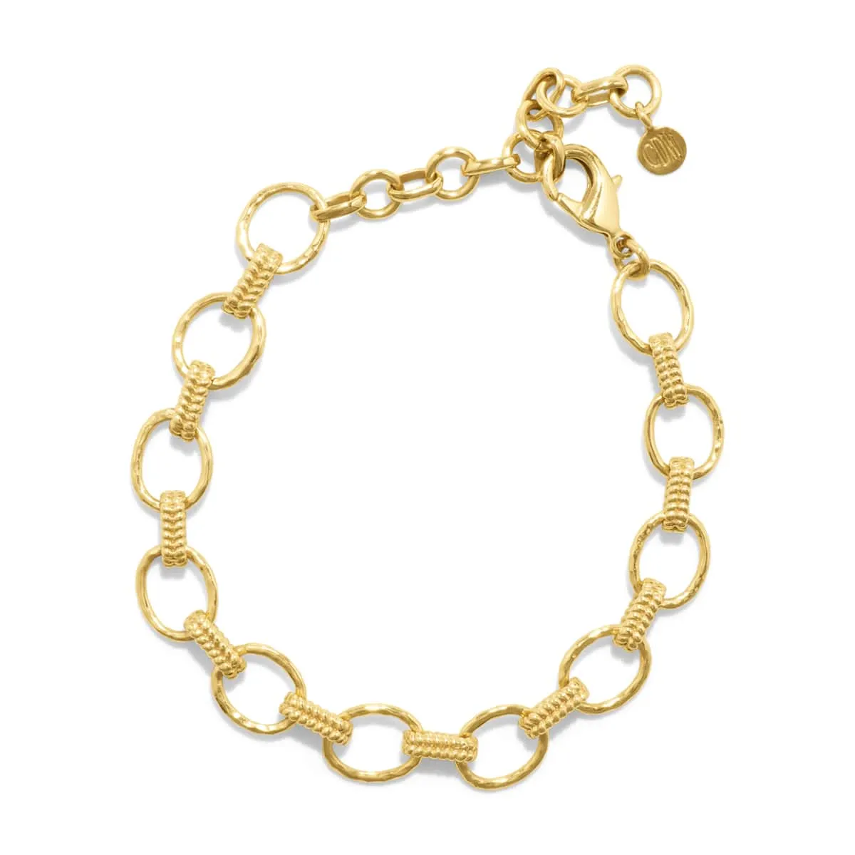 Cleopatra Small Link Bracelet, 7 1.5" - Gold