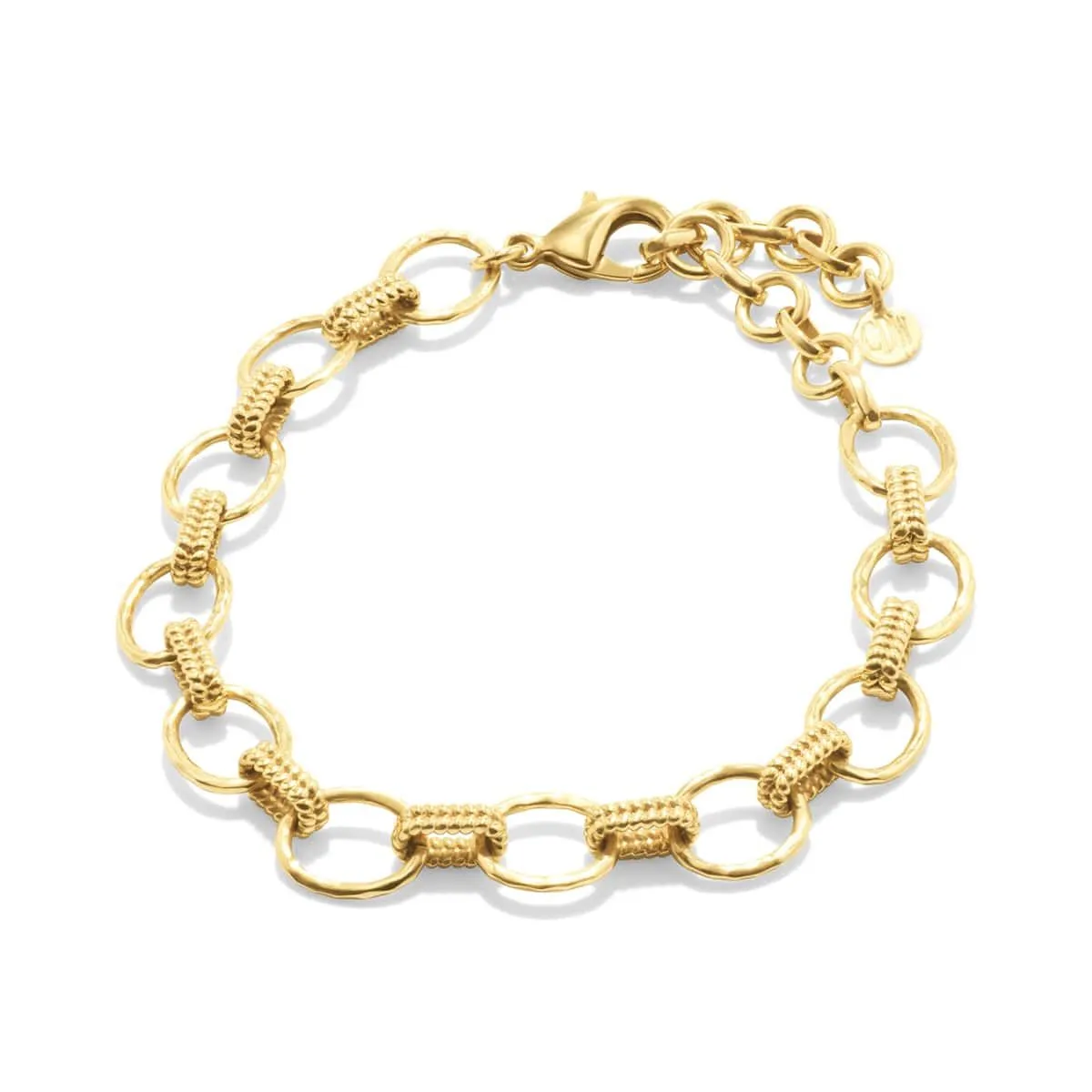 Cleopatra Small Link Bracelet, 7 1.5" - Gold