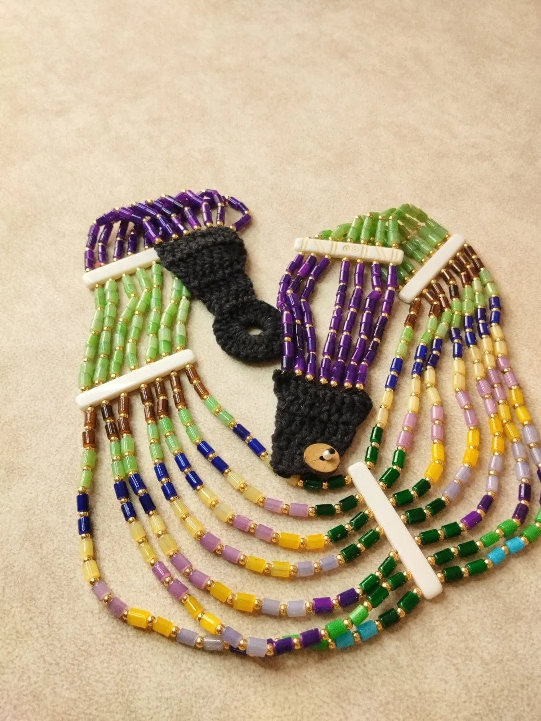 Colorful Bead Tribal Style Necklace