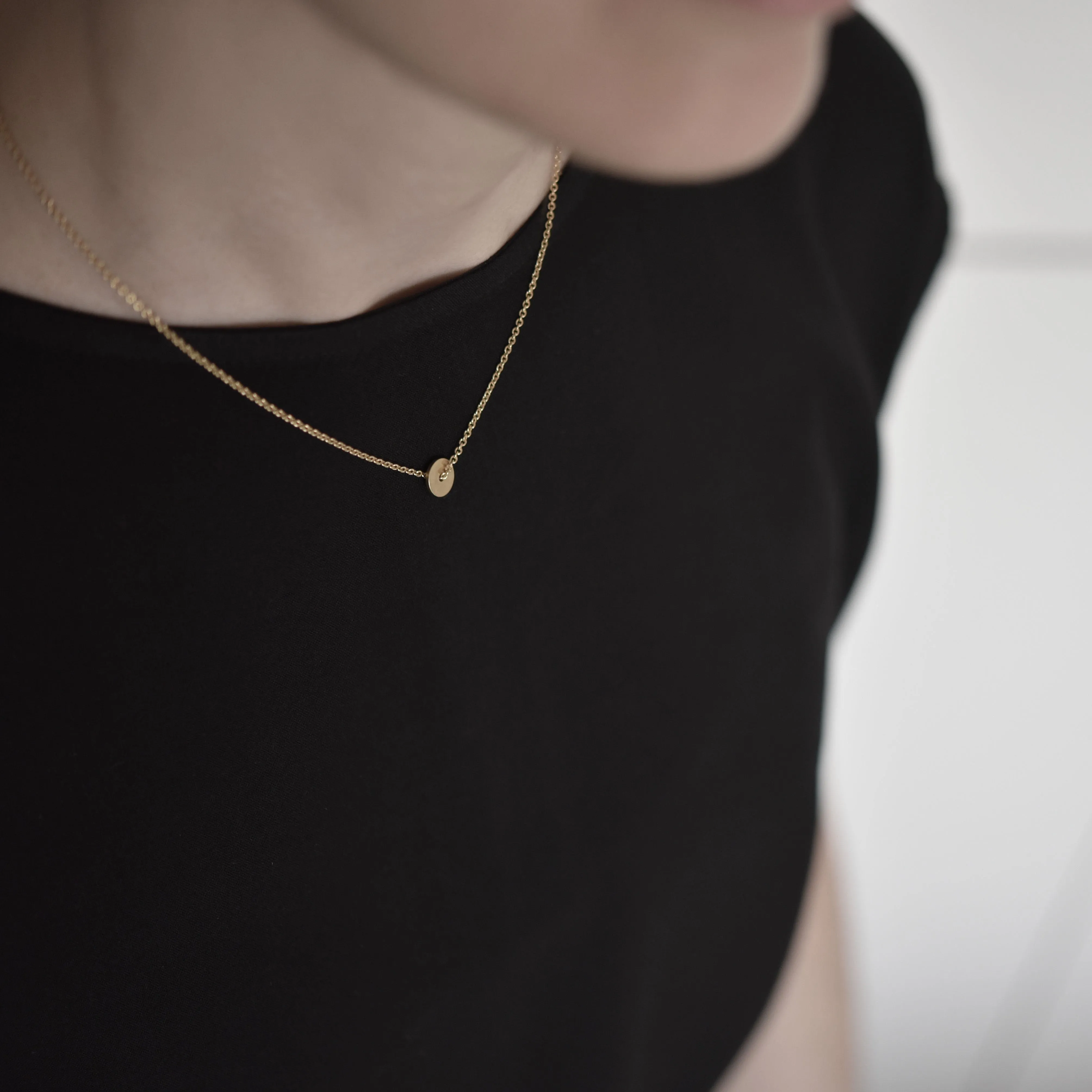 Dainty DOT necklace N°16 in gold plated silver or silver