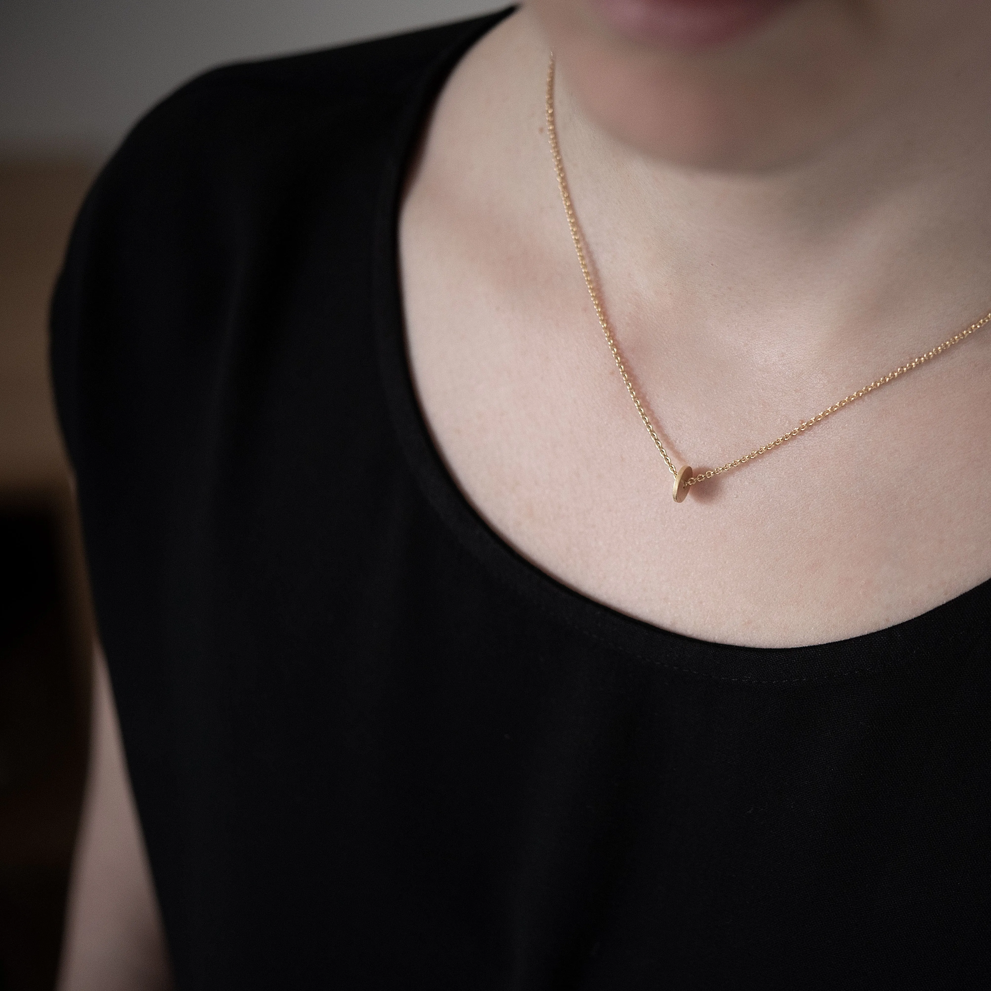 Dainty DOT necklace N°16 in gold plated silver or silver