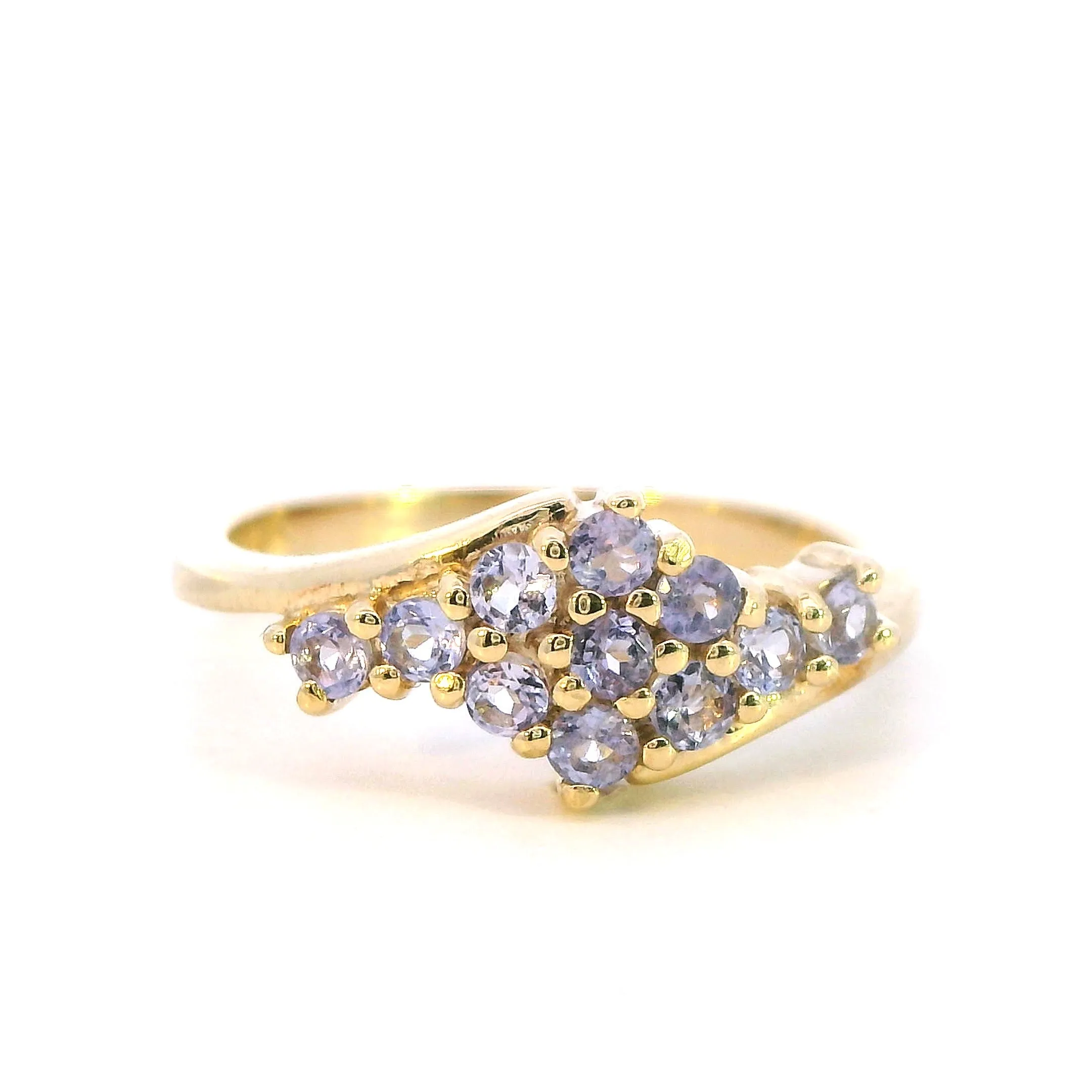 Delicate 9ct Yellow Gold Tanzanite Ring - A Touch of Unique Elegance