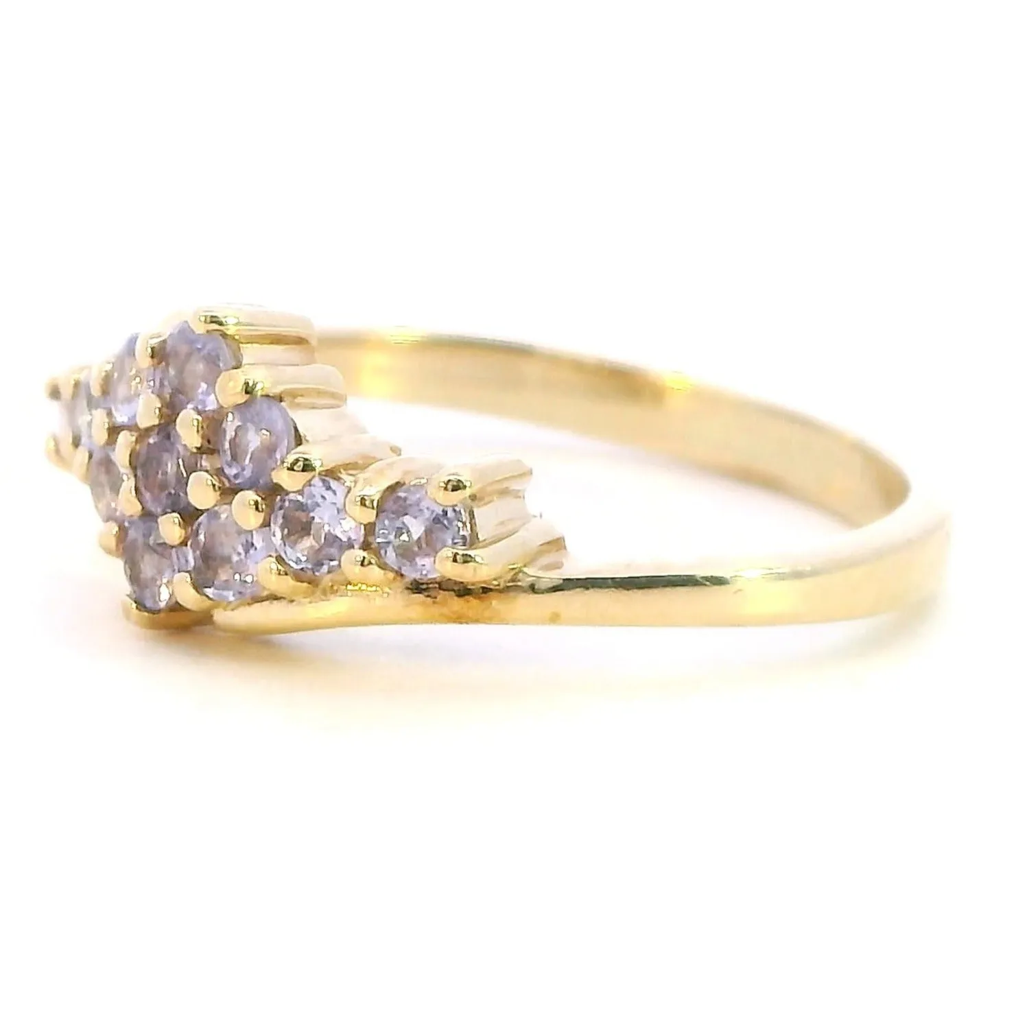 Delicate 9ct Yellow Gold Tanzanite Ring - A Touch of Unique Elegance