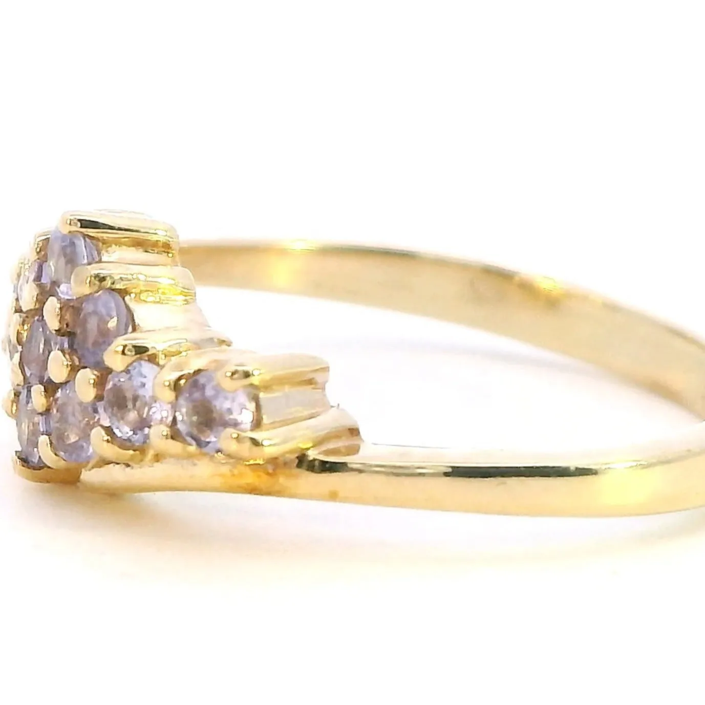 Delicate 9ct Yellow Gold Tanzanite Ring - A Touch of Unique Elegance