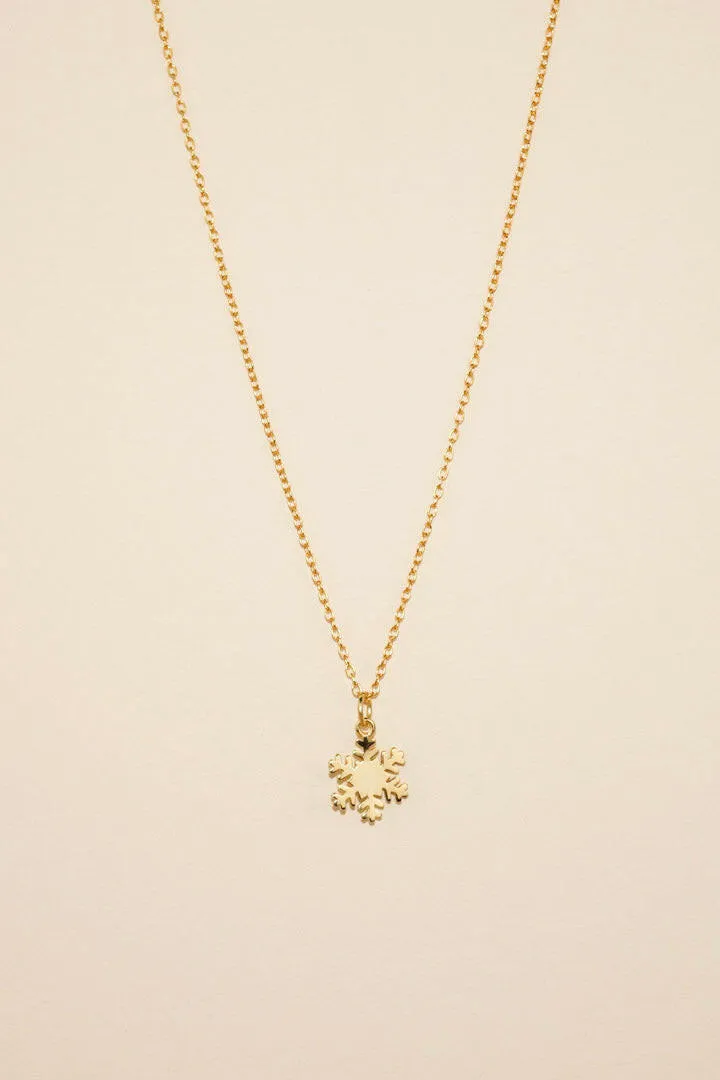 DESTINY Minimalist Snowflake Sterling Silver Necklace