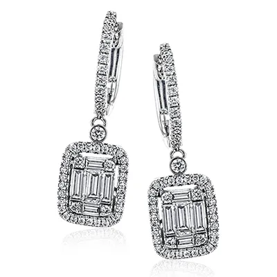 Drop Earrings in 18k Gold with Diamonds