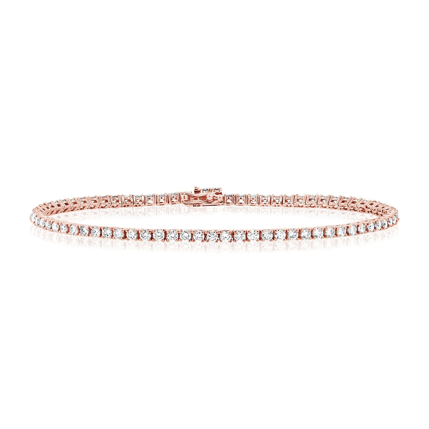 Elegant 2.92 Carat Diamond Tennis Bracelet in 14K Gold