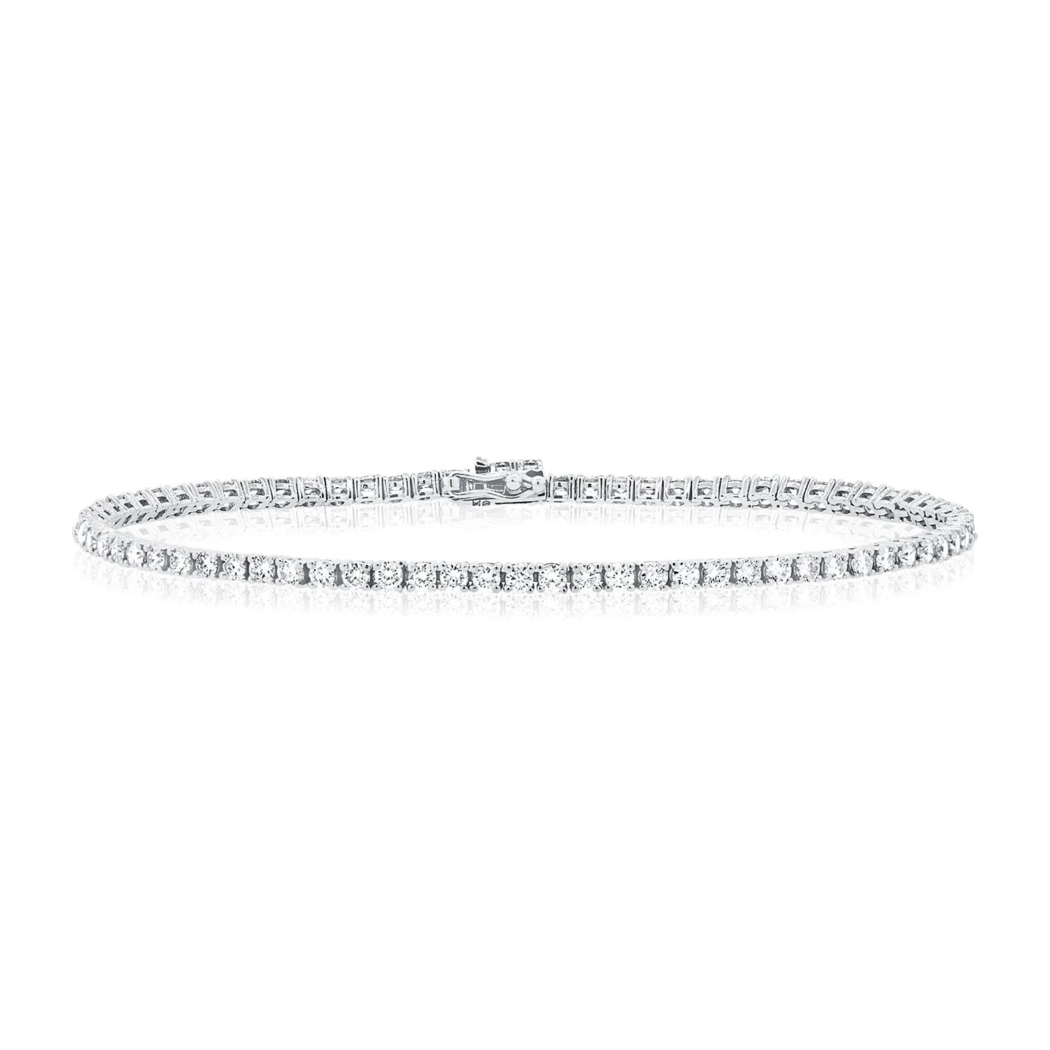 Elegant 2.92 Carat Diamond Tennis Bracelet in 14K Gold