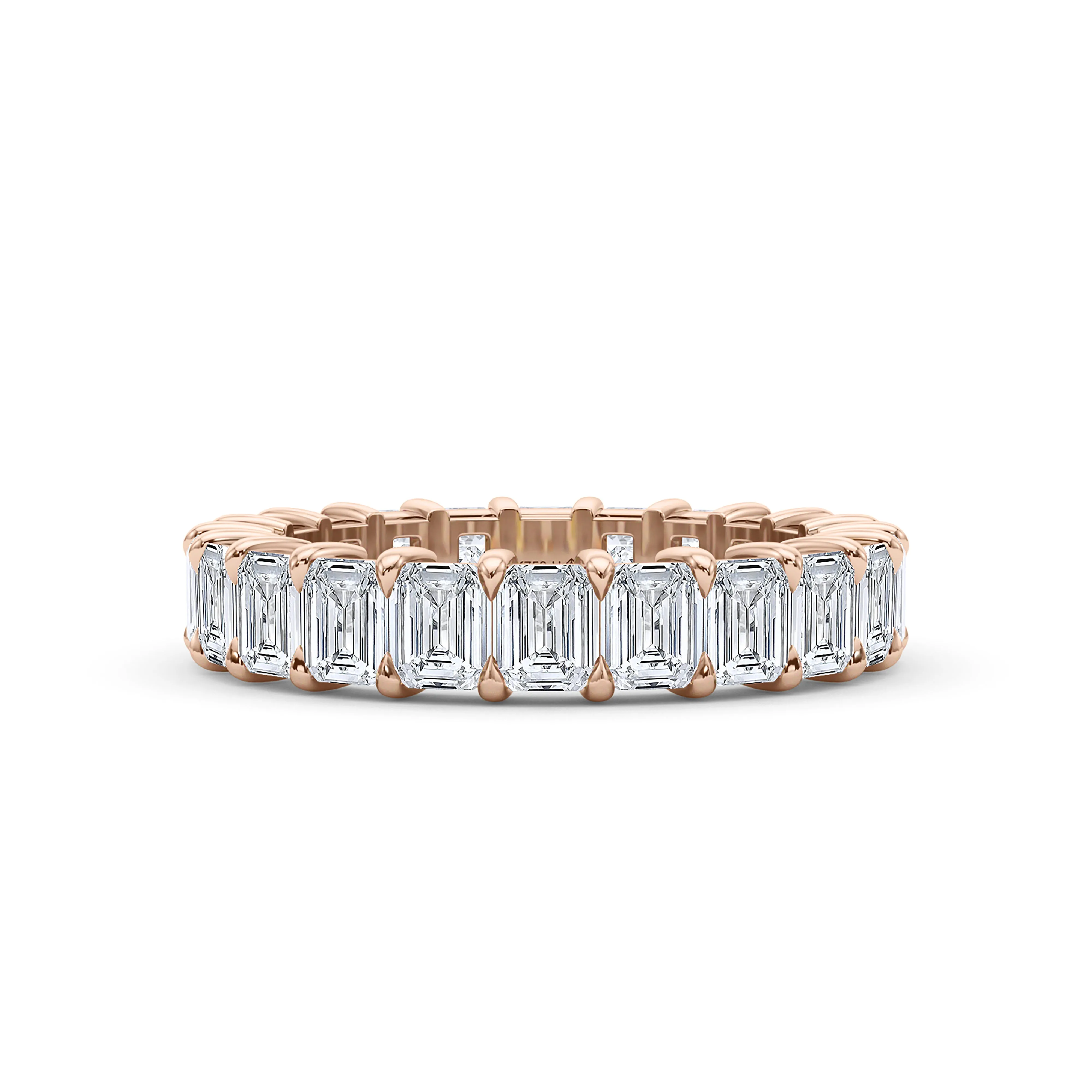 Emerald Cut Diamond & Birthstone Eternity Band