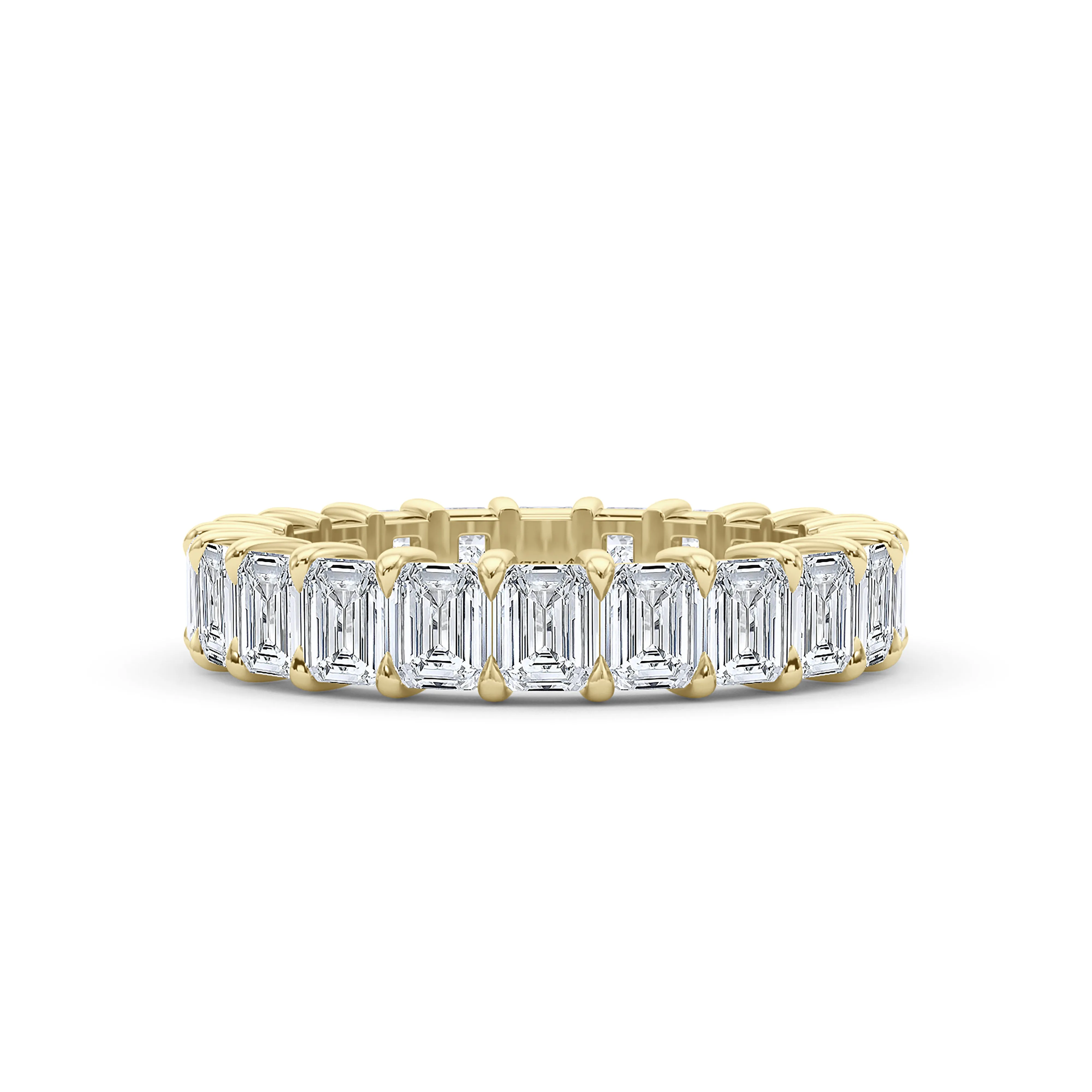 Emerald Cut Diamond & Birthstone Eternity Band