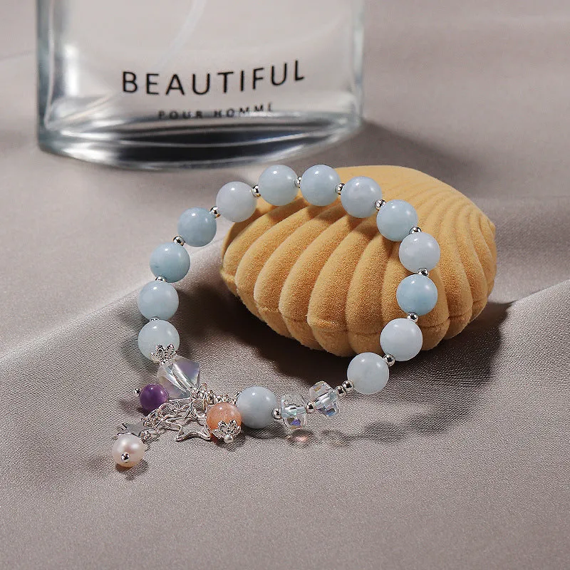 Fortune's Favor: Sterling Silver Crystal and Gemstone Bracelet