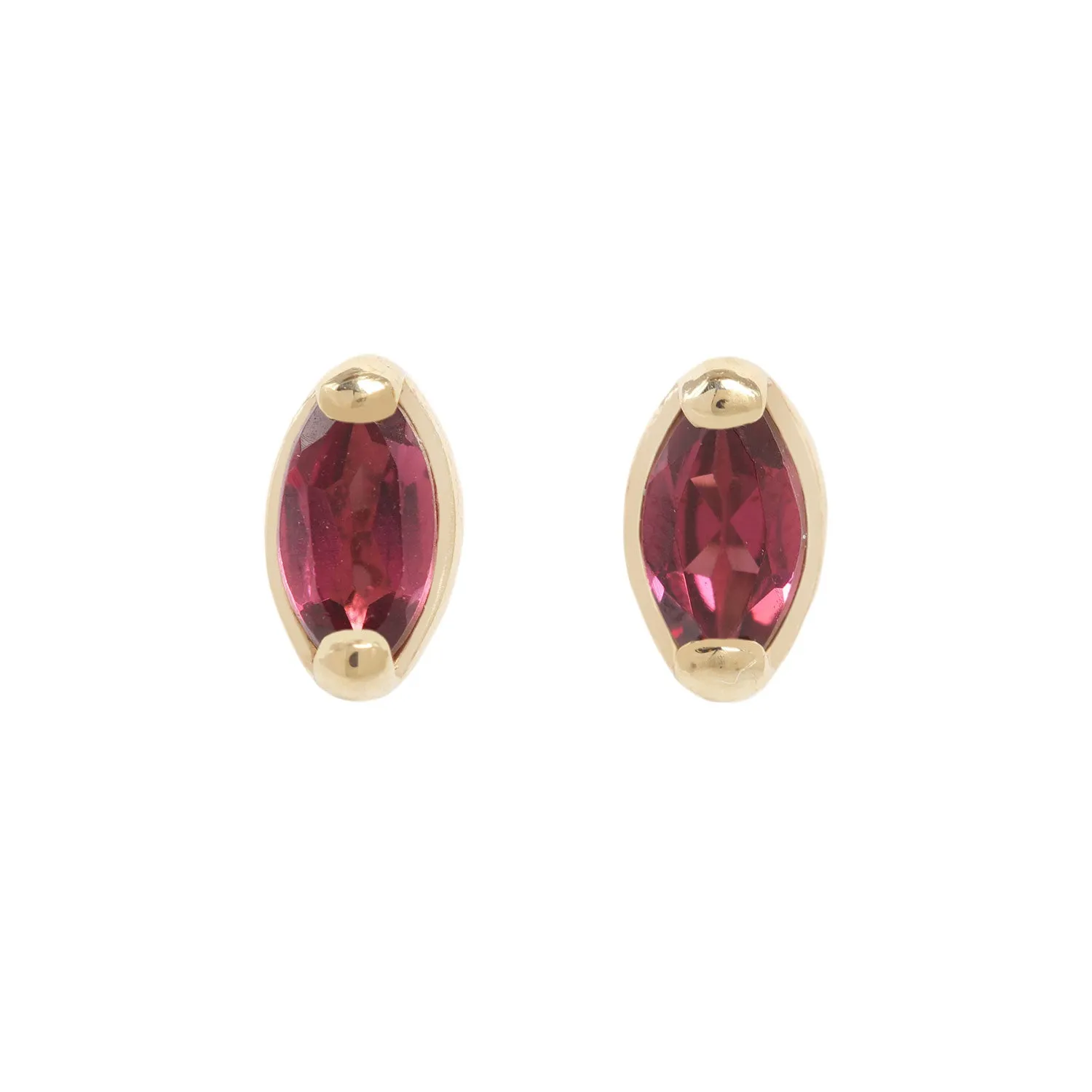 Garnet Marquise Studs