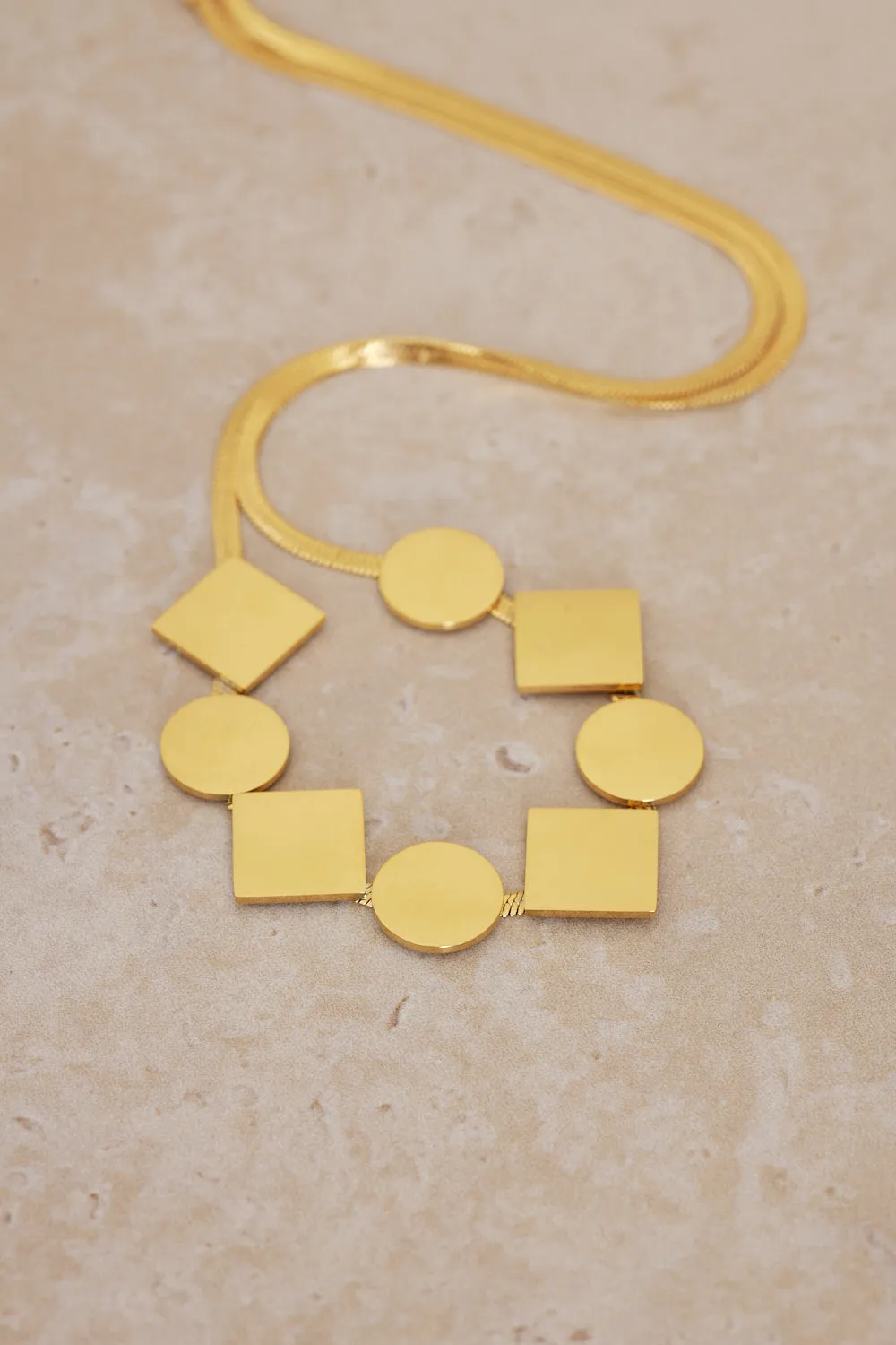 Geometric Necklace - Gold