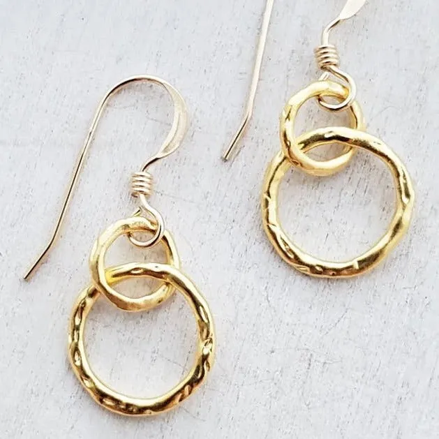 Gold Organic Ringlet Earrings