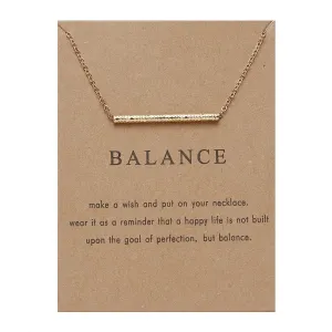 Gold Plated Fad Couture'S Balance In Life Pendant Necklace For Women & Girls Alloy Necklace