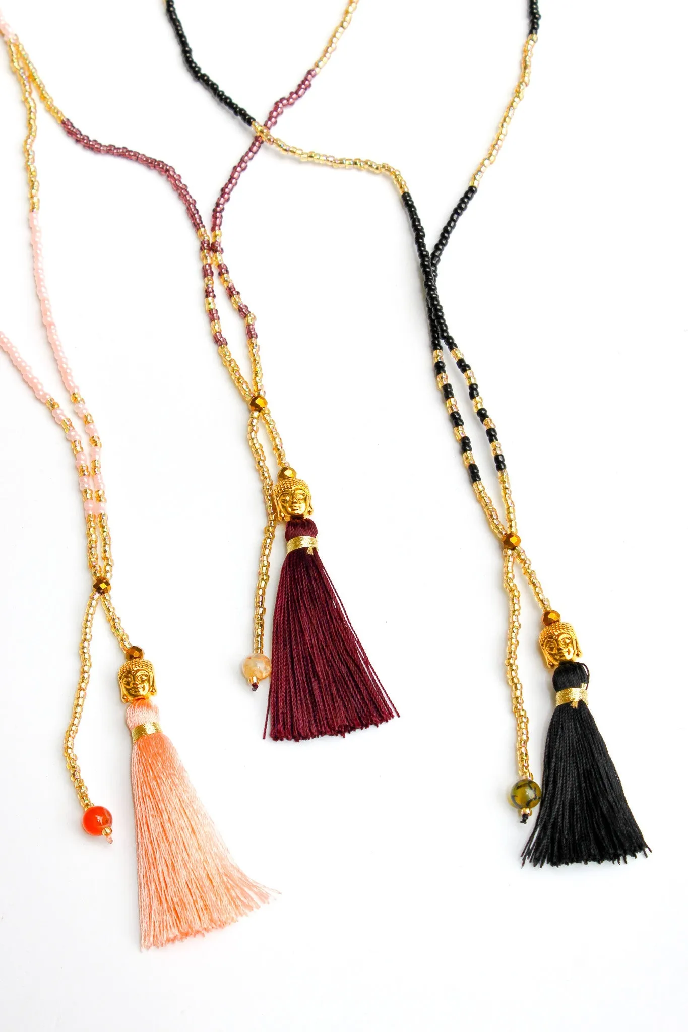 Happy Buddha Tassel Necklace