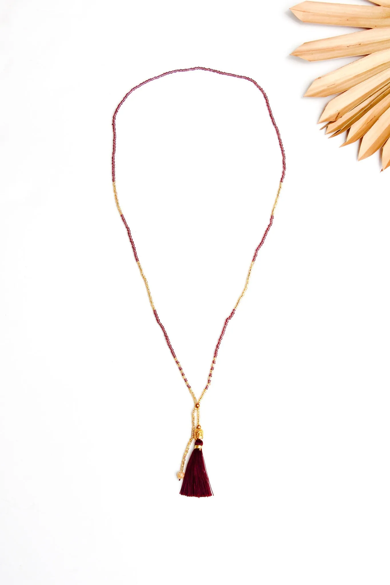 Happy Buddha Tassel Necklace