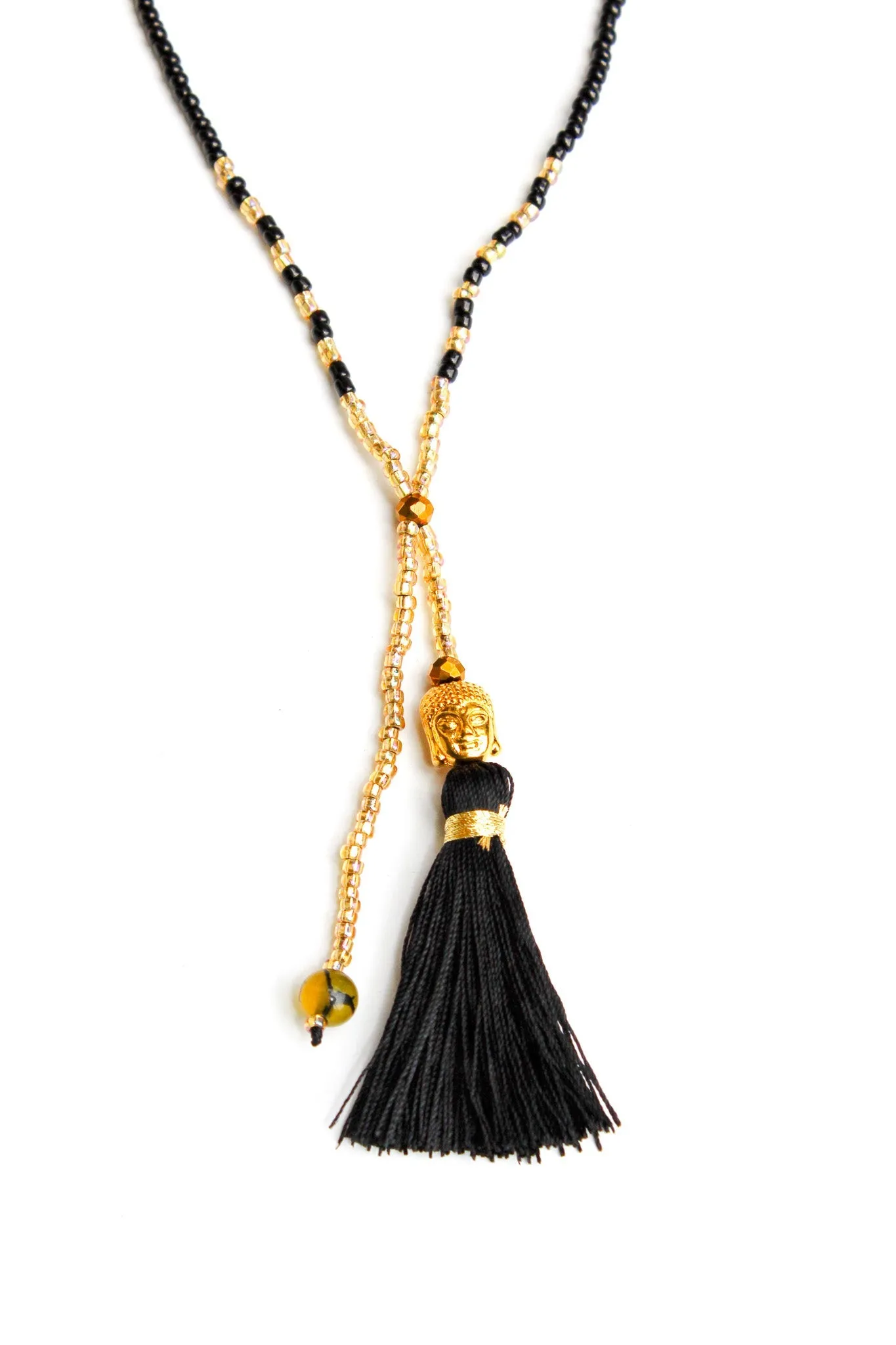 Happy Buddha Tassel Necklace