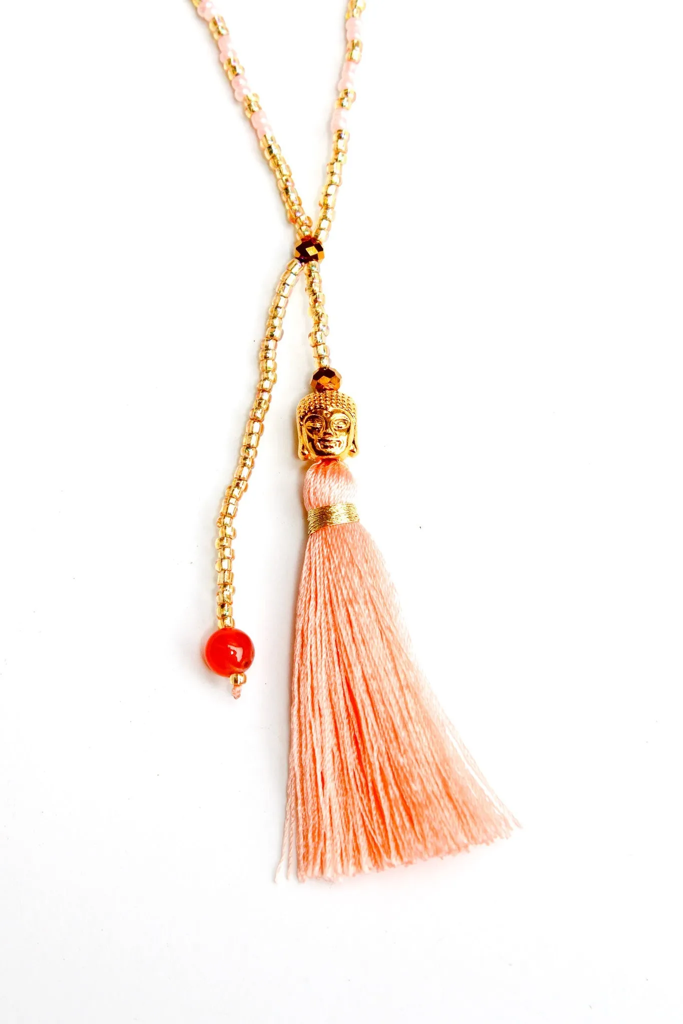 Happy Buddha Tassel Necklace