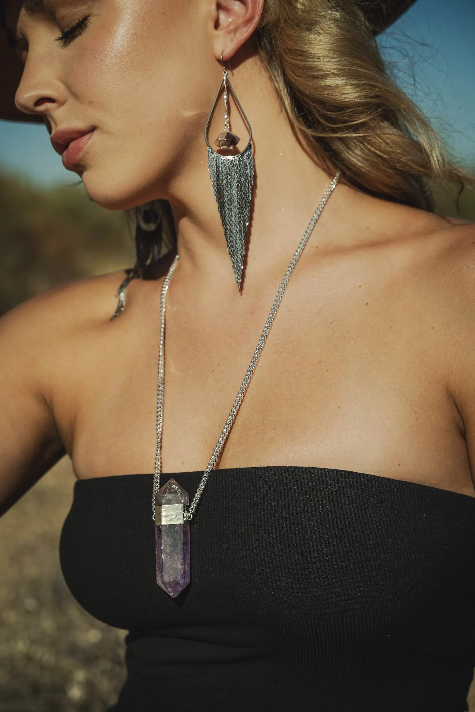 Highest Self Amethyst Silver Necklace