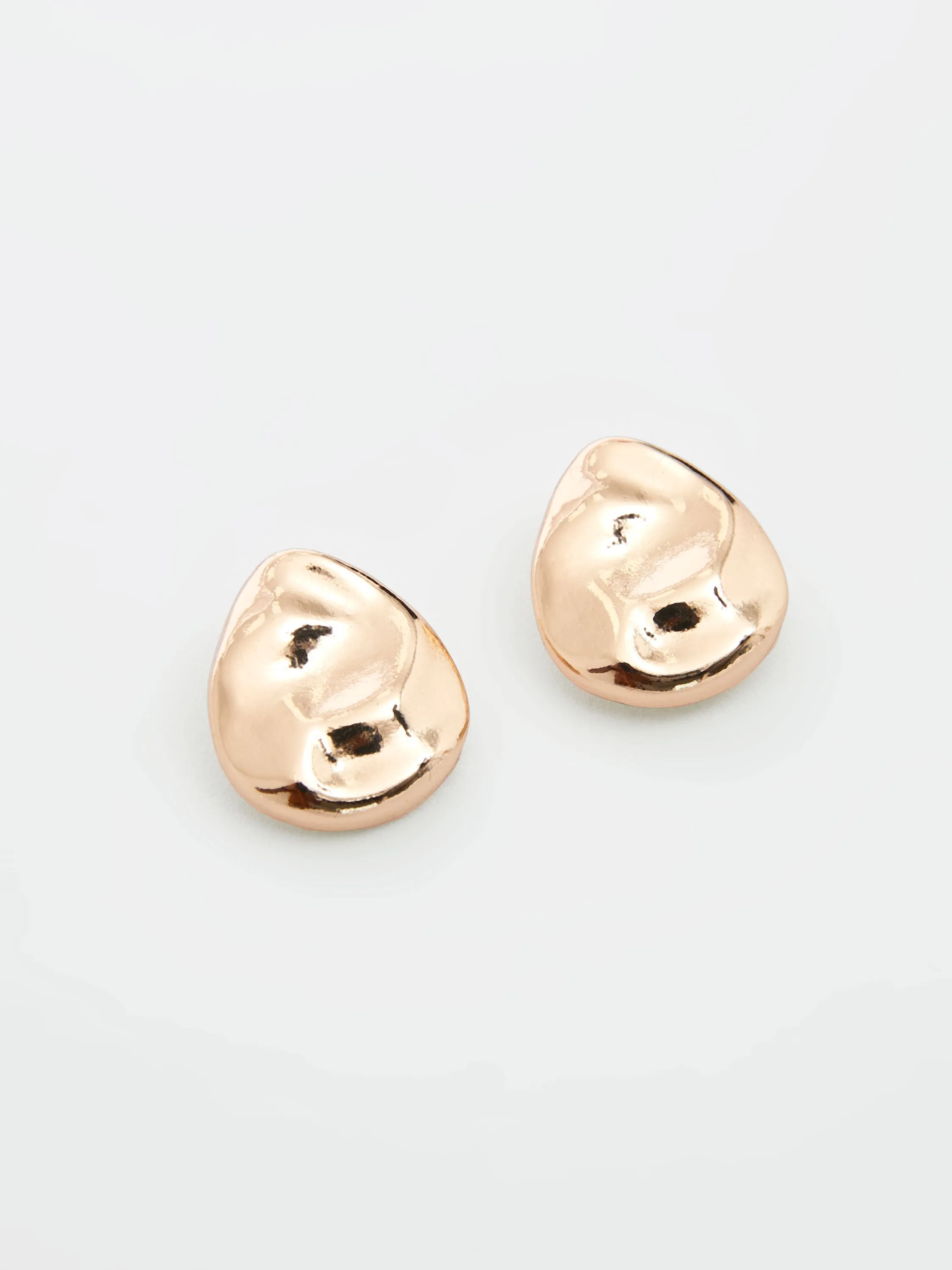 Irregular Pebble Stud Earrings