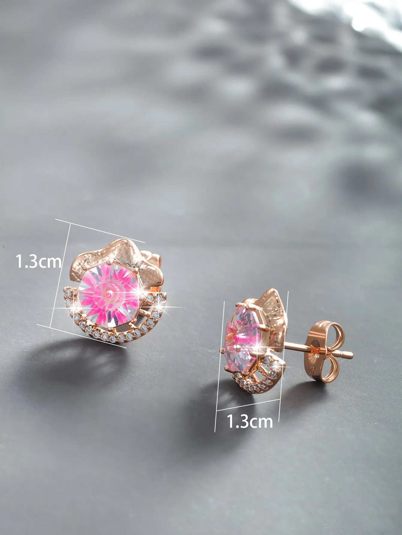 Jewelry Imitation Colorful Treasure Series Artificial Gemstone Gradient Fashion Earrings