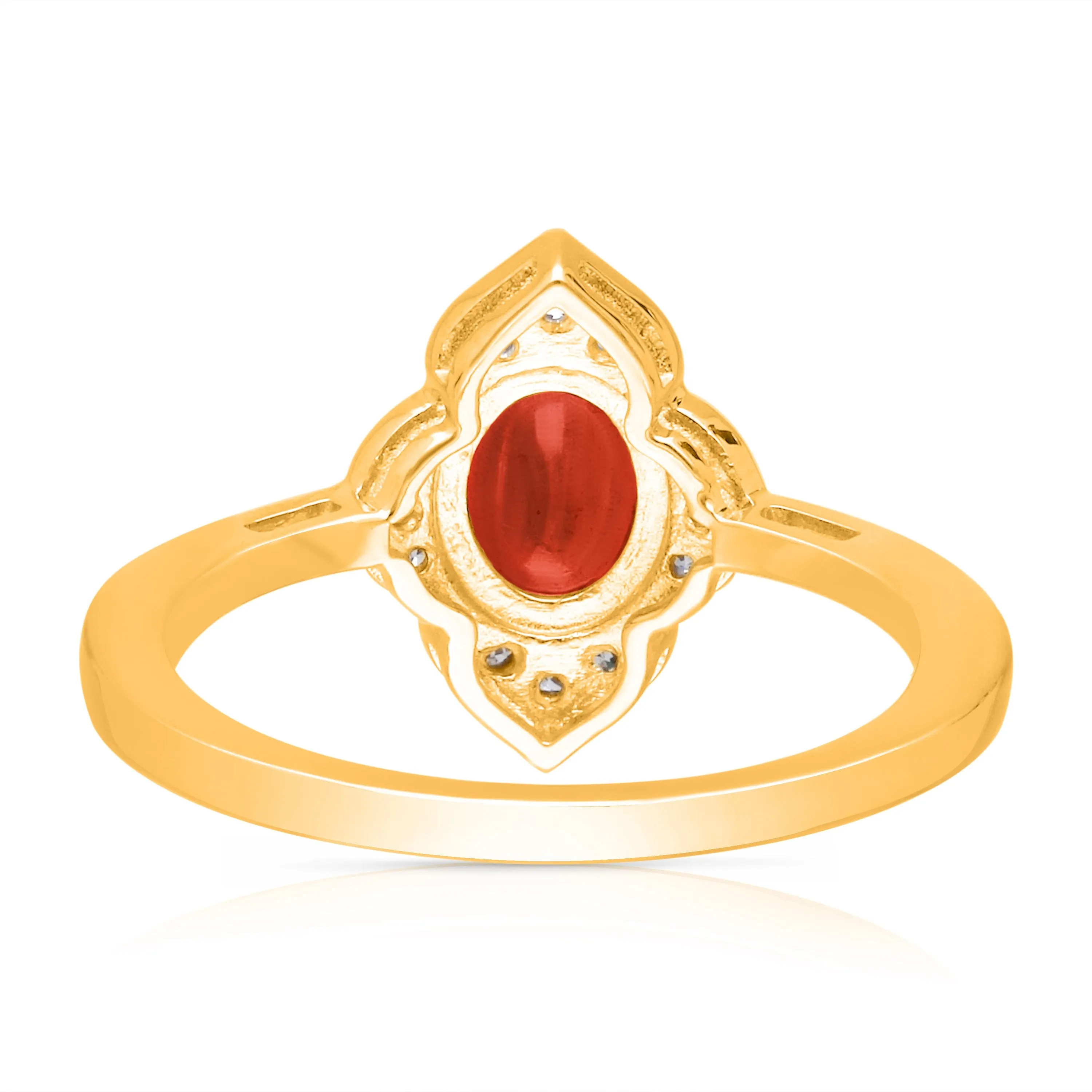 Kallati Heirloom Ruby & Diamond Ring in 14K Yellow Gold