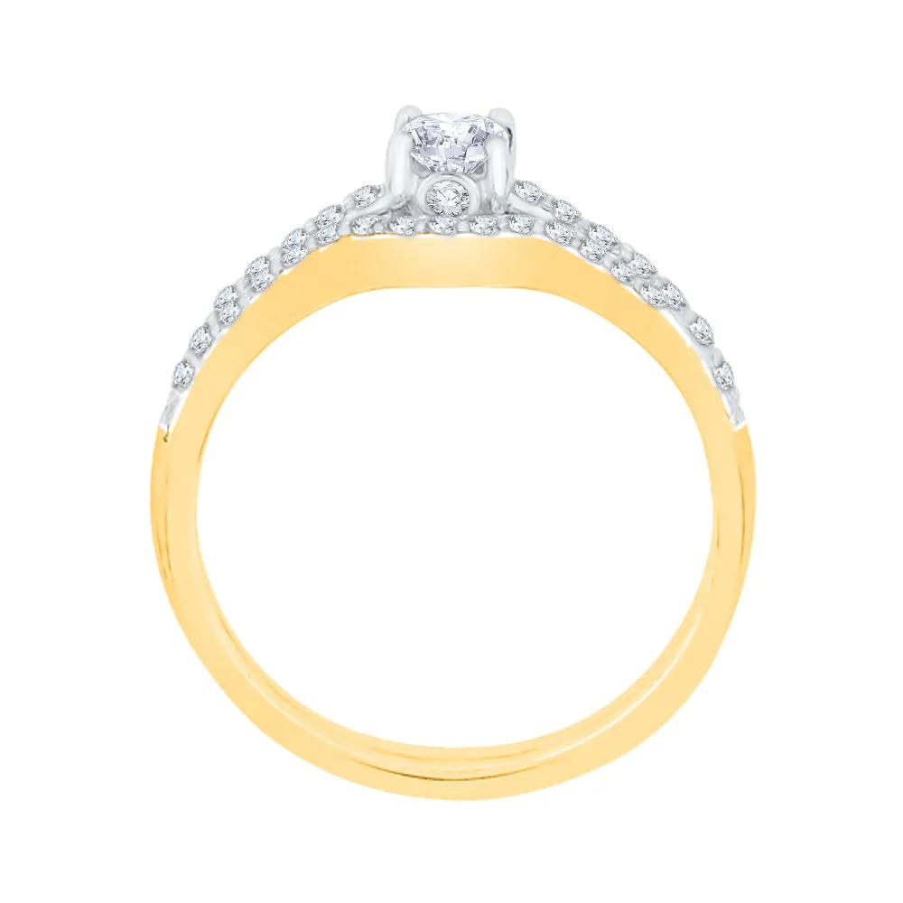 KATARINA 3/8 cttw Lab Grown Diamond Bridal Ring in 14K Gold