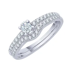 KATARINA 3/8 cttw Lab Grown Diamond Bridal Ring in 14K Gold