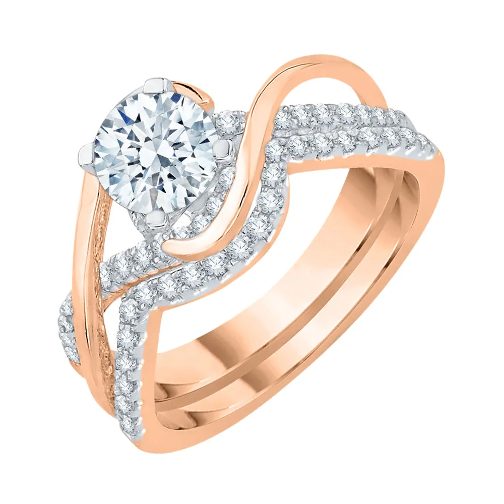 KATARINA 5/8 cttw Lab Grown Diamond Bridal Ring in 14K Gold